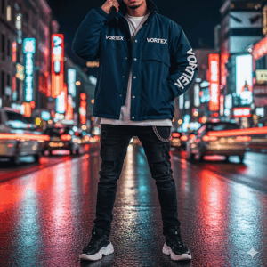 vortex urban windbreaker jacket – unisex lightweight streetwear outerwear with logo